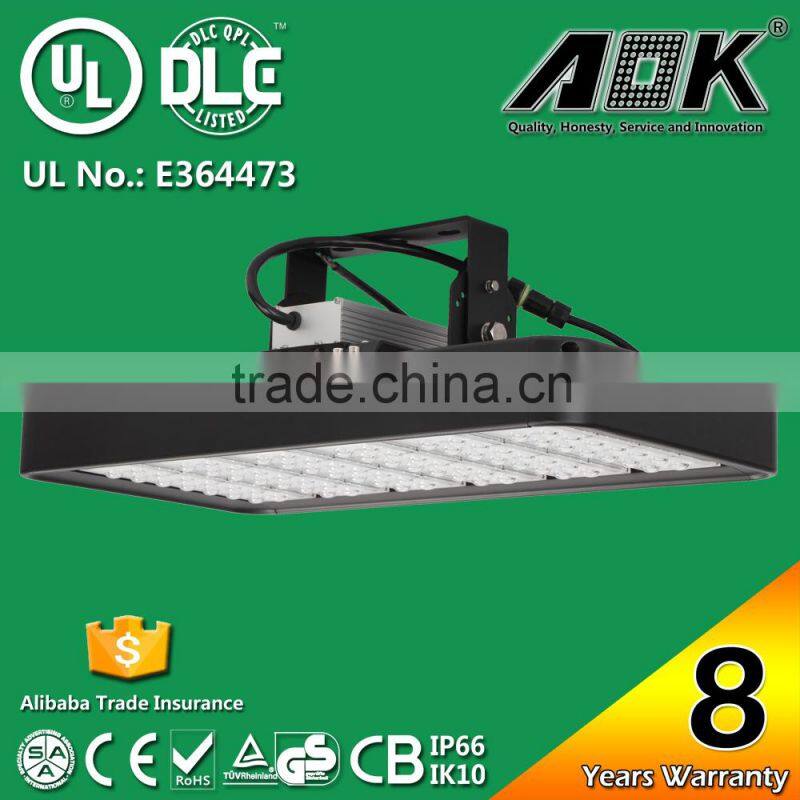With 8 years Warranty IP65 UL DLC CE RoHS Listed 240w LED Low Bay Light