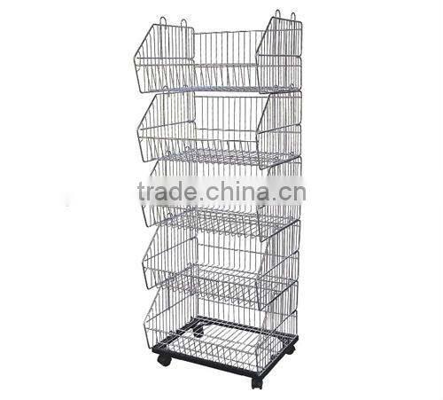 PF-S028 metal slanted display shelf