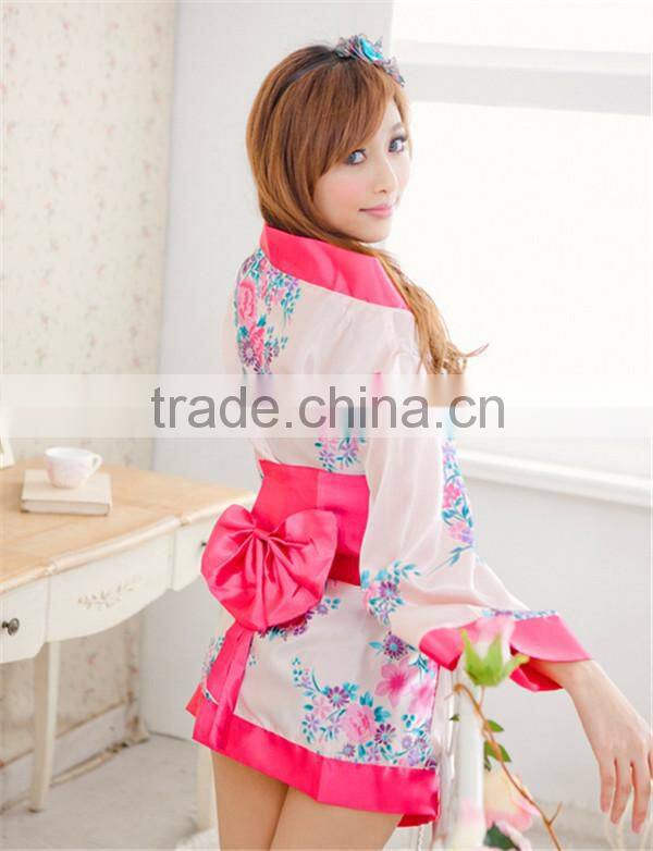 Very beautiful sexy temptation bathrobe broken beautiful kimono conjoined photography lingerie