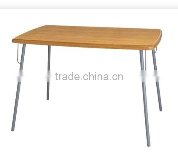 iron frame wooden dining table