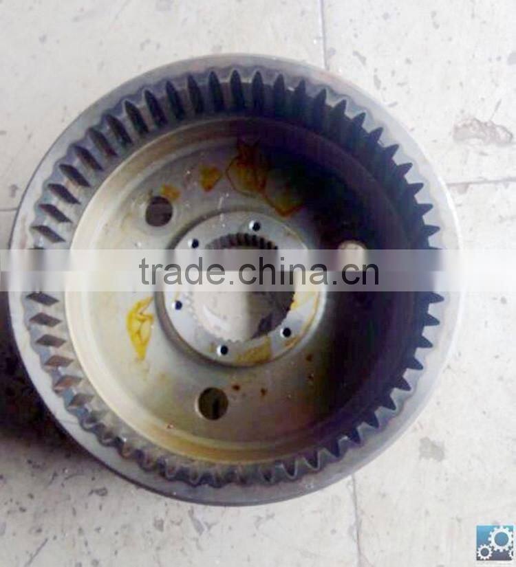 heat treated steel internal ring gear wheel loader spare parts produced by china gear manufacturer