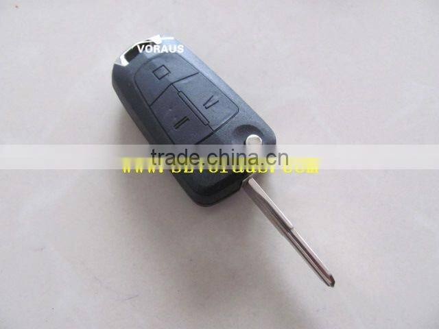 High quality Che 3 button flip remote key shell (left keyway)