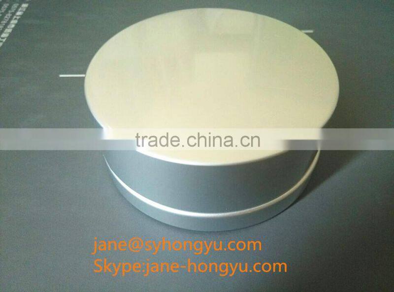 Aluminum empty plastic round powder jar with sifter compact powder case