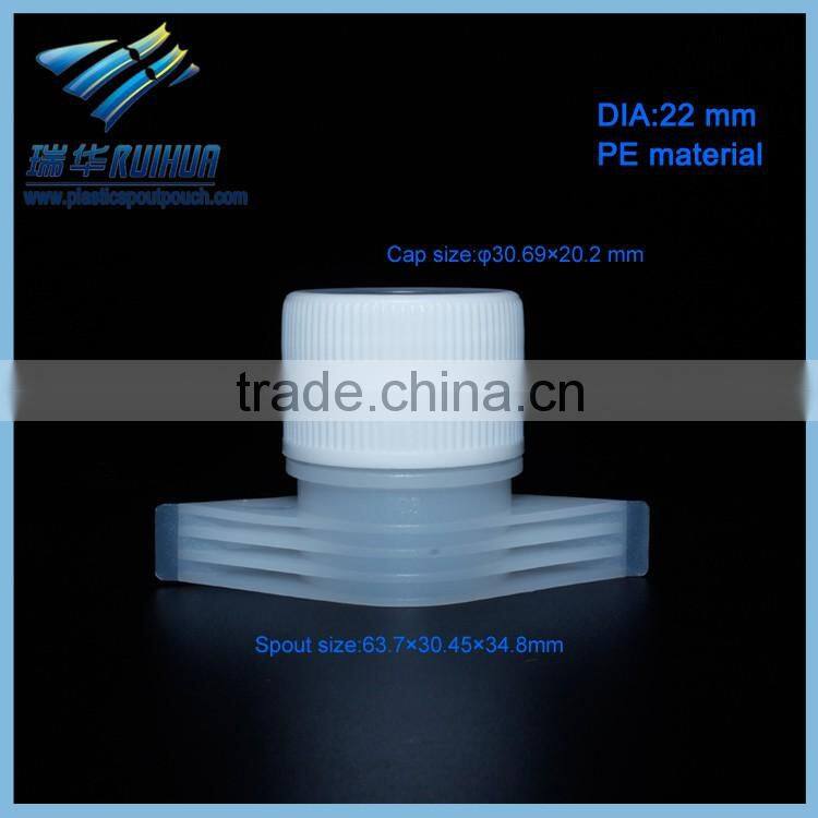 Ruihua white plastic screw pouch cap 22mm for sale