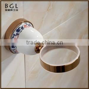 11750-brg high demand products zinc alloy gold bathroom accessory toilet brush holder