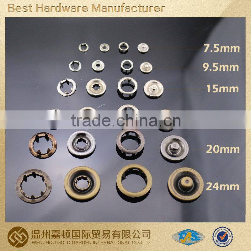 low price snap fastener button brass-made for Apparel, fashion designs customized