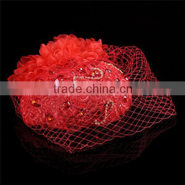 MYLOVE red lace hair accessory handmade high quality statement MLF131
