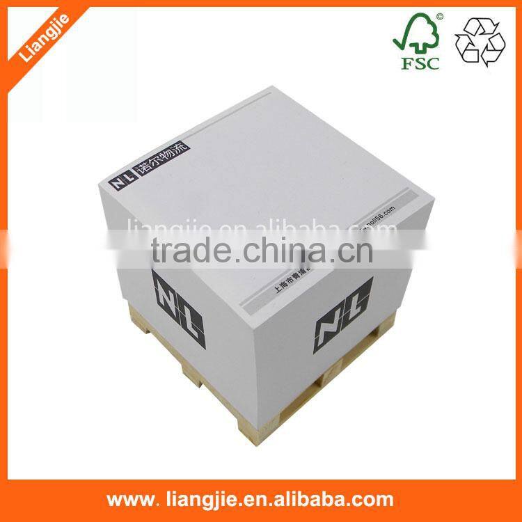 loose leaf notepad cube with wooden pallet,block paper with wooden pallet,block note paper