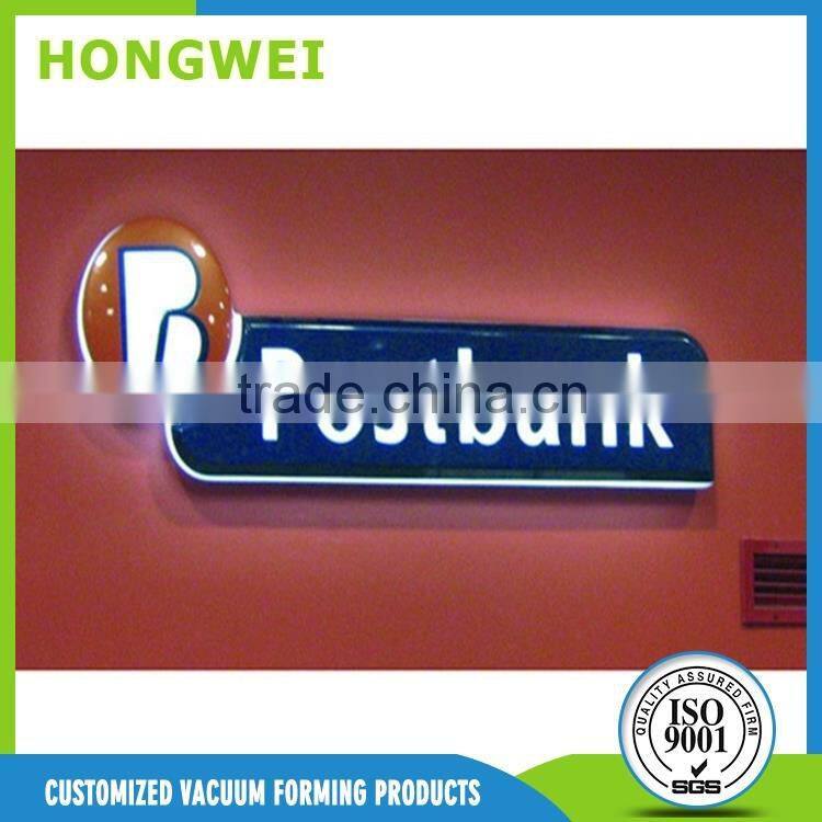 customized vacuum forming trade showing advertising signboard
