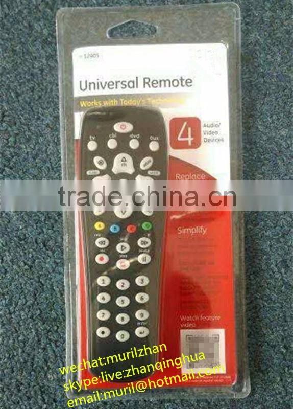 ZF High Quality Black 38 keys 4 in 1 Universal Remote Control for 4-Device with Blister Package