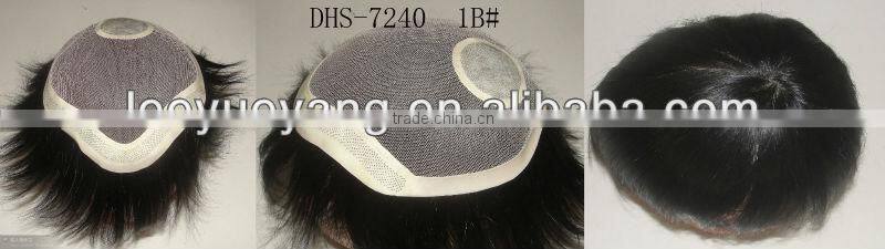 High quality short black synthetic lace front wig