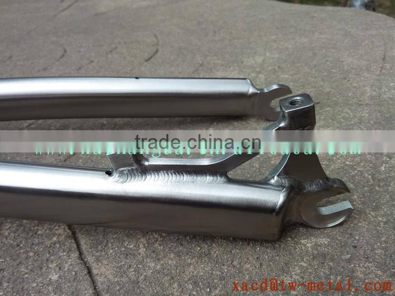 titanium bike fork with post mount brake road bike fork warranty life-time titanium bicycle fork
