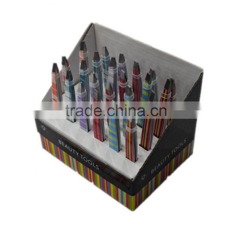 High end package eyebrow tweezers in plastic case