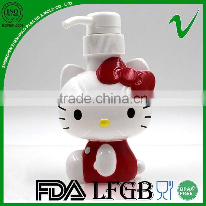 PP cute shape empty OEM shampoo plastic bottle with pump