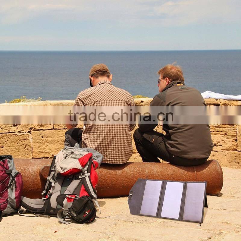 High efficiency 20W waterproof foldable solar mobile phone charger