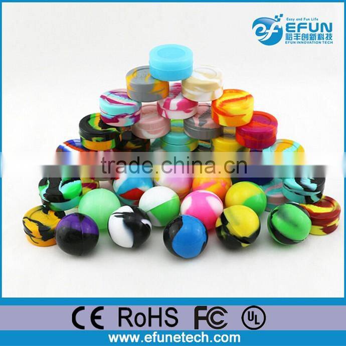 food grade silicone rubber dab wax/oil container,non-stick wax oil container storage jar