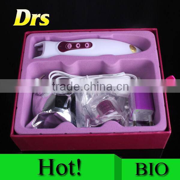 Blue Vibrating Ultrasonic Light Photon LED Titanium Microneedle 540 Derma Needle Roller