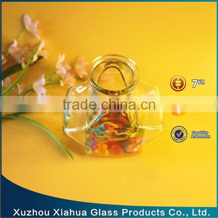 star shape decorative glass jar bottle with cork