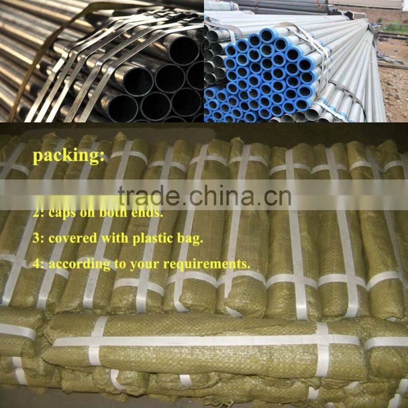 BS 1139 Hot dip galvanized steel pipes / Greenhouse steel pipe tube on sale with high quality