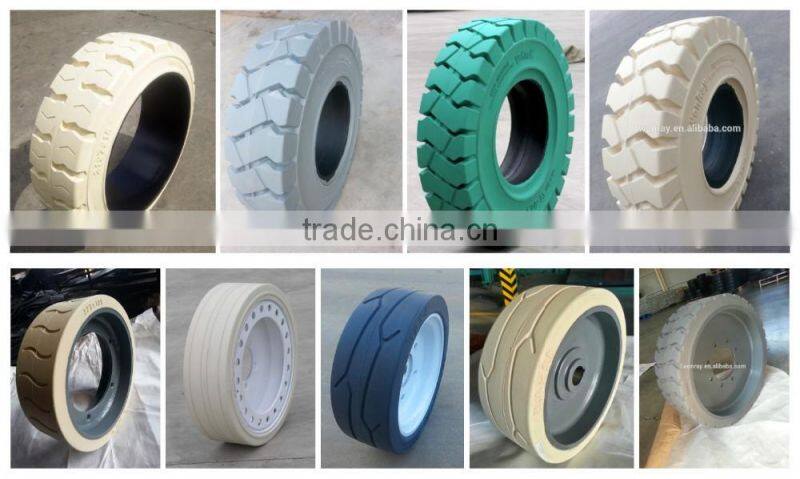 600-9 white color rubber non-marking solid tire made in china