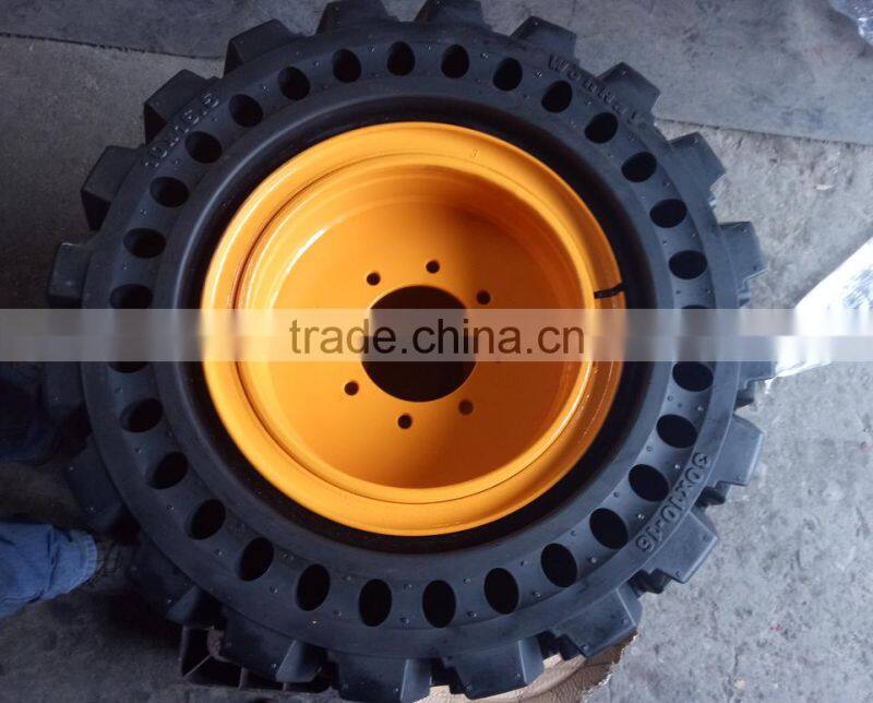 tire wheel assembly solid skid tire 10x16.5 10-16.5
