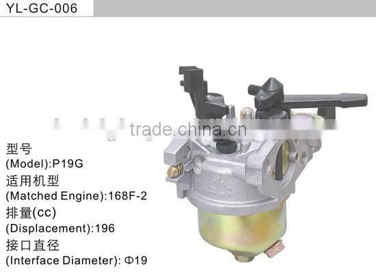 168F GX200 gasoline engine spare parts carburetor
