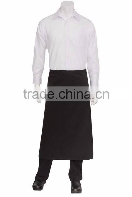 Black canvas bar long waist apron