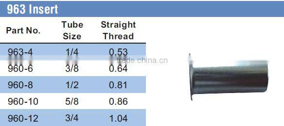 Insert,Air Brake Fittings for Nylon Tube, Brass valve,Nylon Air Brake Fittings,brass fittings
