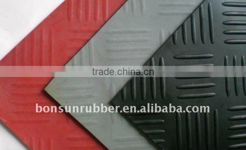 0.9m to 2m width Anti-slip Checker rubber floor matting