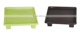 beautiful plastic flower pot dish with four stand leg on hot selling