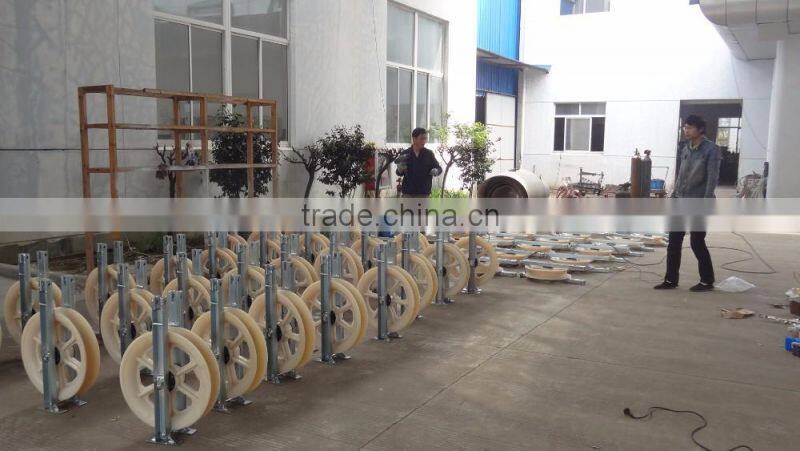 3 Sheave 660mm diameter Stringing Pulley Block for Pilot Wire rope