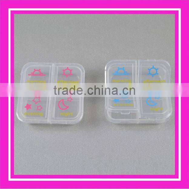 plastic medicine box / clear plastic box