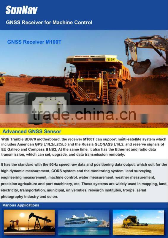 SunNav M100T GNSS receiver with Trimble BD970 GNSS OEM board inside