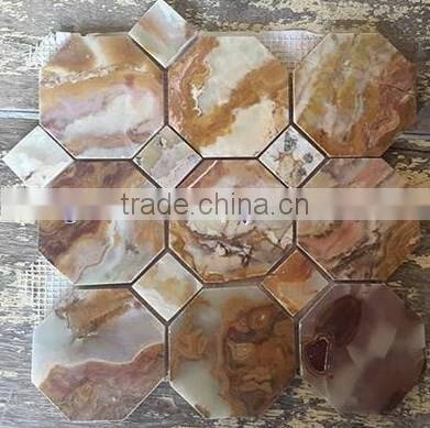 Customizable LIGHT GREEN ONYX MOSAIC TILES COLLECTIONS