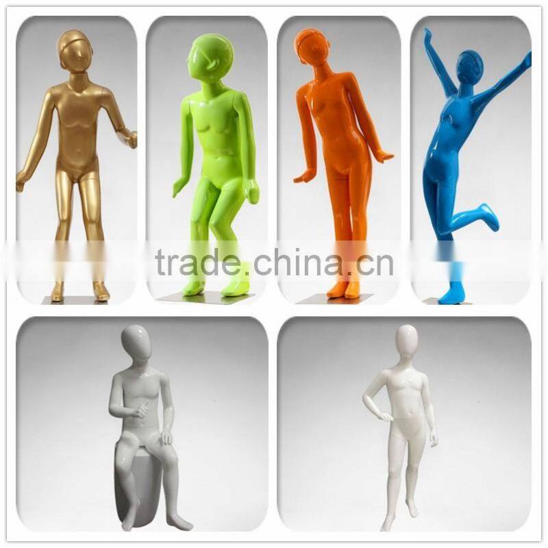 2016 new design fashion cute full body kids mannequin for window display