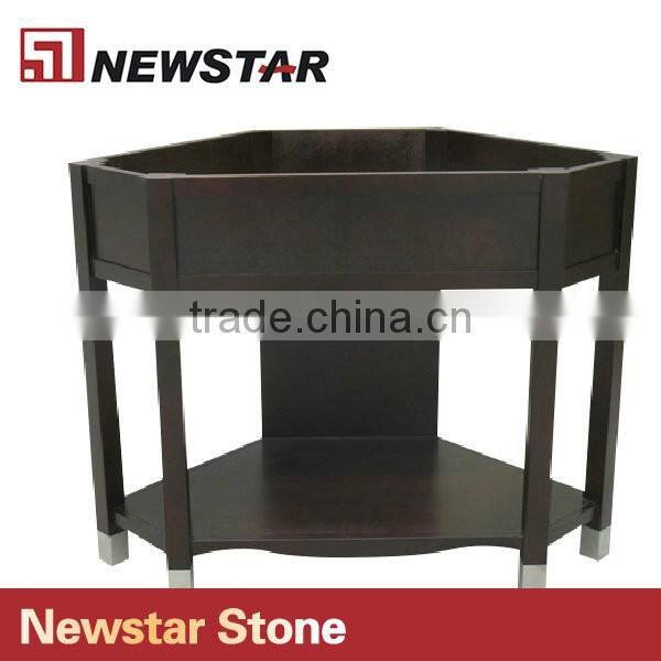 Hotel project bathroom corner vanity cabinet