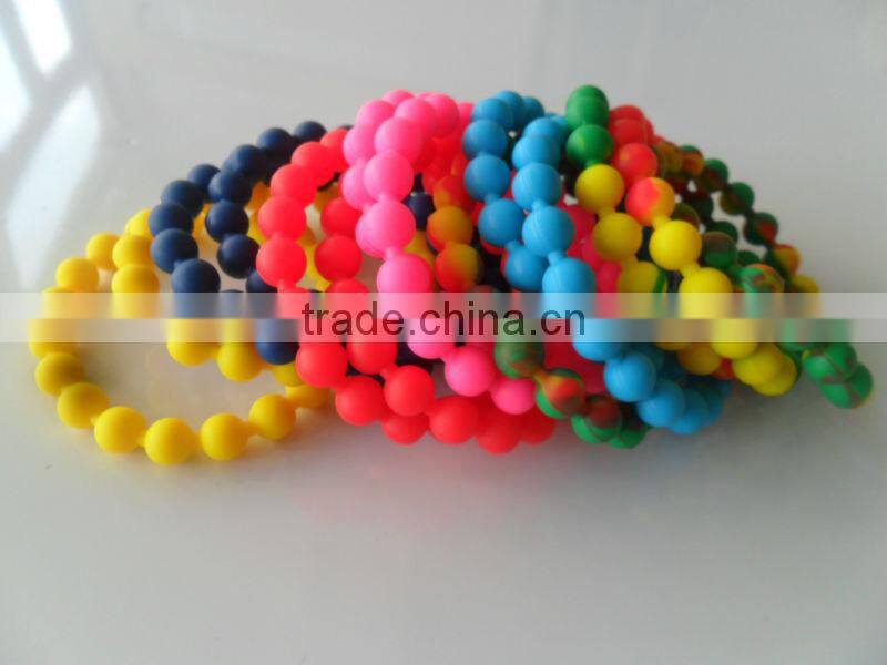2013 Christmas decoration colorful beads silicone buddha bracelet