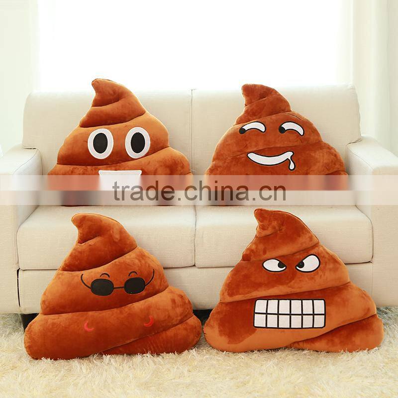 Wholesale Soft Poop Shaped Plush Emoji Pillow