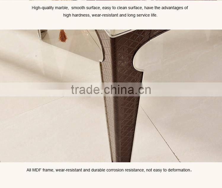 TH372 New Design Red Marble Modern Dining tabel