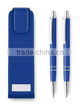 Hot style colorful ball pen and mechanical pencil with pen pouch