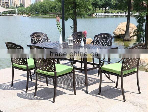Sigma cast aluminium garden furniture dinning set outdoor table and chairs