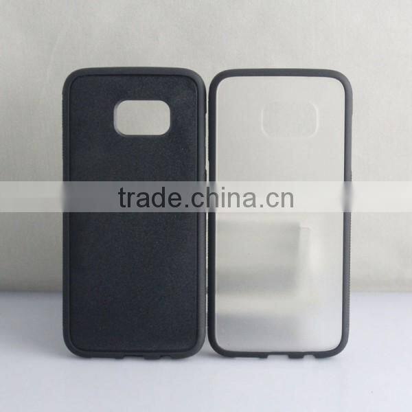 Matte TPU+PC bottom creative blank phone case for samsung s7 edge
