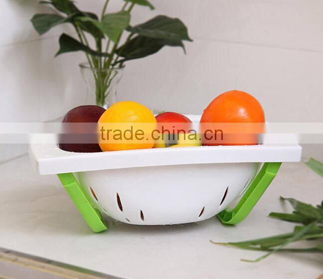 Wholesale Stock Kitchen Vegetable&Fruit Plastic Drain basket Draining Rack
