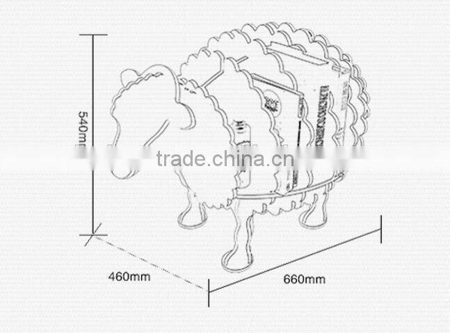 Art deco furniture lovely sheep wood shelf new bookshelf modern design