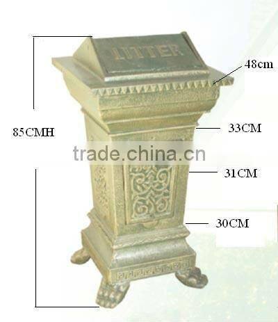 outdoor unique cast iron trash can