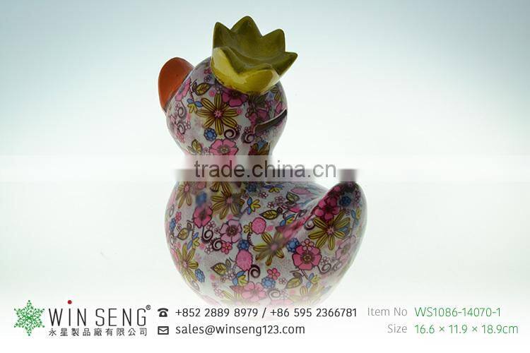 lovely design Ceramic Duck Shaped coin bank for sales