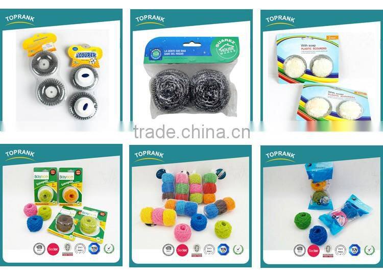 New Style Kitchen Polyester Fiber Scrubber With Handle