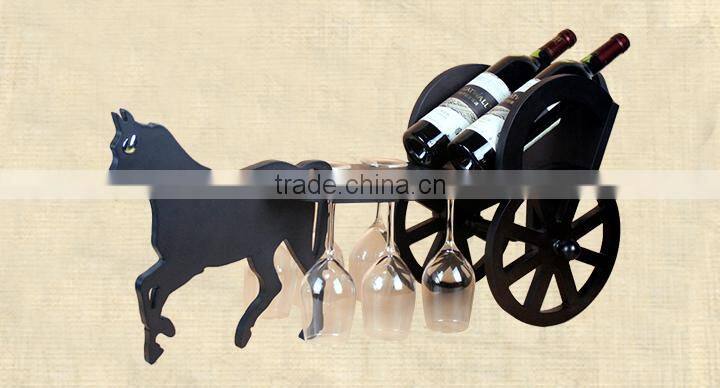 animals decorative wrought wood wine racks Promotion Weeding Gift Animal Shaped Single Wine Bottle Serving Rack Holder Di