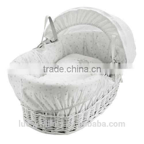 eco-friendly Wicker Baby Bassinet / baby crib/baby cradle
