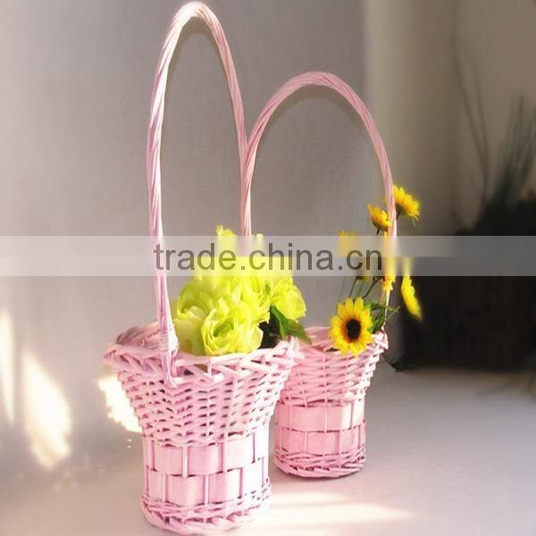 half willow material small wicker empty gift basket